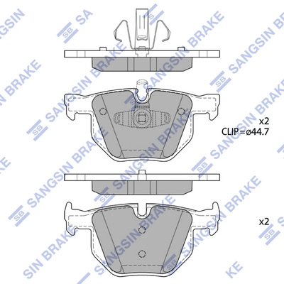 Комплект тормозных колодок дисковый тормоз HI-Q SP1696