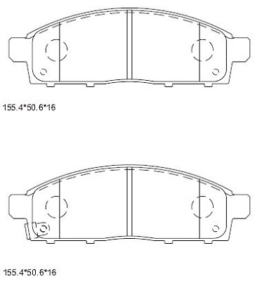 Комплект тормозных колодок дисковый тормоз ASIMCO KD4723