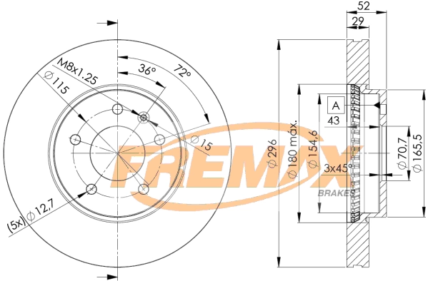 Тормозной диск FREMAX BD9048