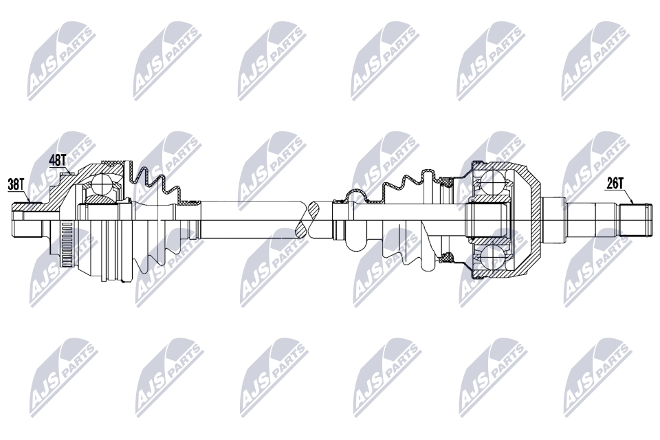 Приводной вал NTY NPW-VW-202