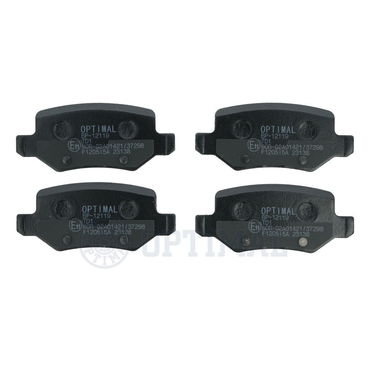 Комплект тормозных колодок дисковый тормоз OPTIMAL BP-12119