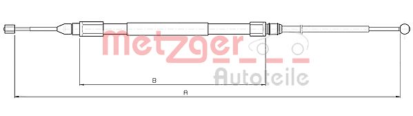 Тросик cтояночный тормоз METZGER 10.4138