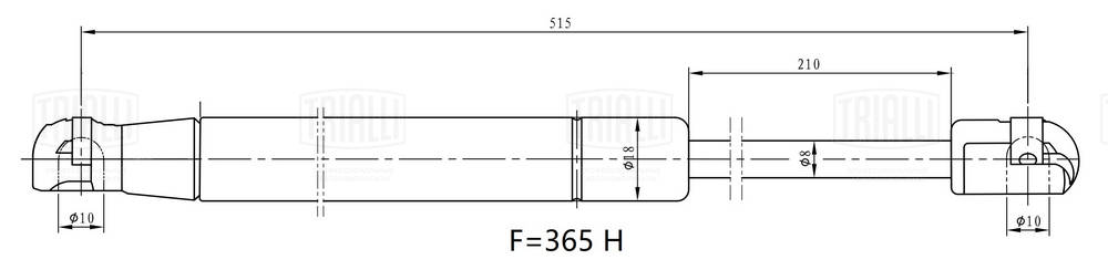 Газовая пружина крышка багажник TRIALLI GS1405