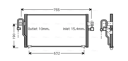 Конденсатор кондиционер AVA QUALITY COOLING DN5183