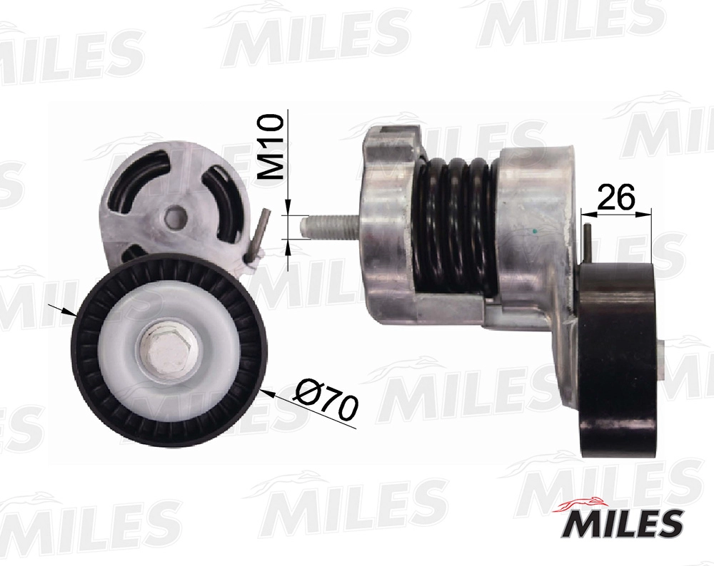 Натяжитель ремня клиновой зубча MILES AG00044