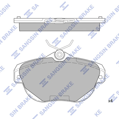 Комплект тормозных колодок дисковый тормоз HI-Q SP4270