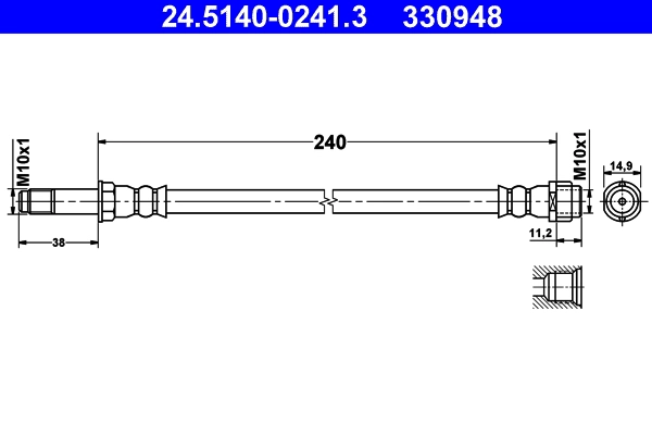 Тормозной шланг ATE 24.5140-0241.3