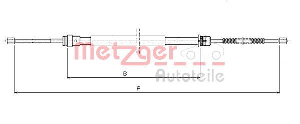 Тросик cтояночный тормоз METZGER 10.6541