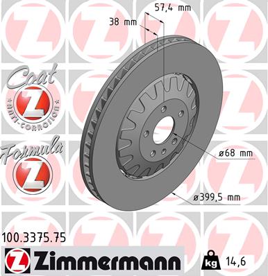 Тормозной диск ZIMMERMANN 100.3375.75