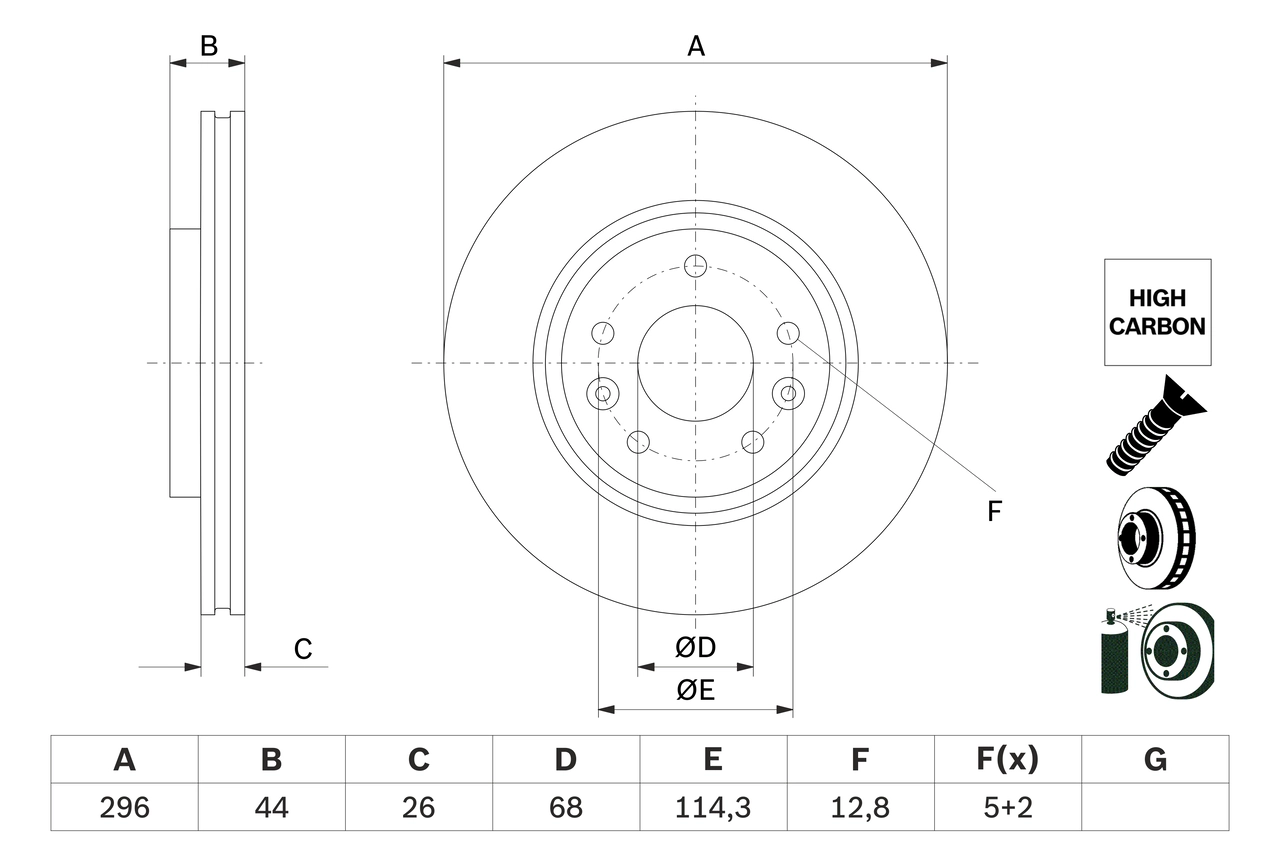 Тормозной диск BOSCH 0 986 479 F71