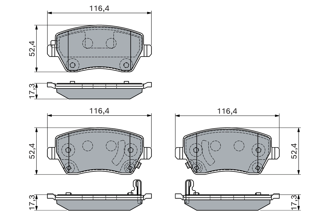 Комплект тормозных колодок дисковый тормоз BOSCH 0 986 460 123
