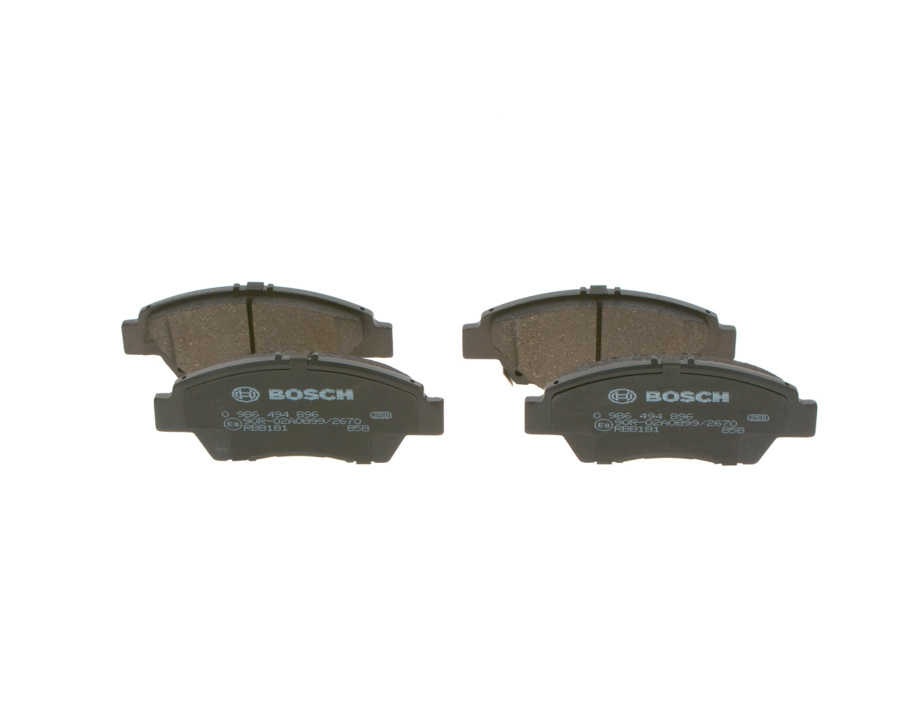 Комплект тормозных колодок дисковый тормоз BOSCH 0 986 494 896