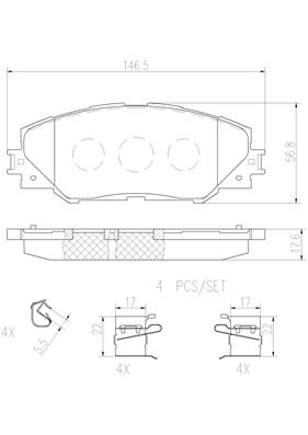 Комплект тормозных колодок дисковый тормоз BREMBO P83071N