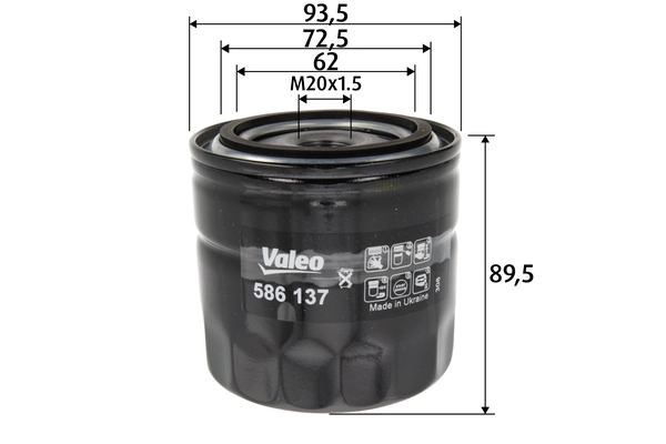 Масляный фильтр VALEO 586137