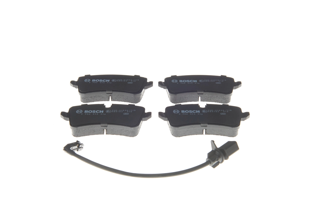 Комплект тормозных колодок дисковый тормоз BOSCH 0 986 494 916