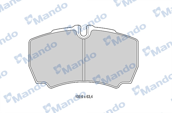 Комплект тормозных колодок дисковый тормоз MANDO MBF015051