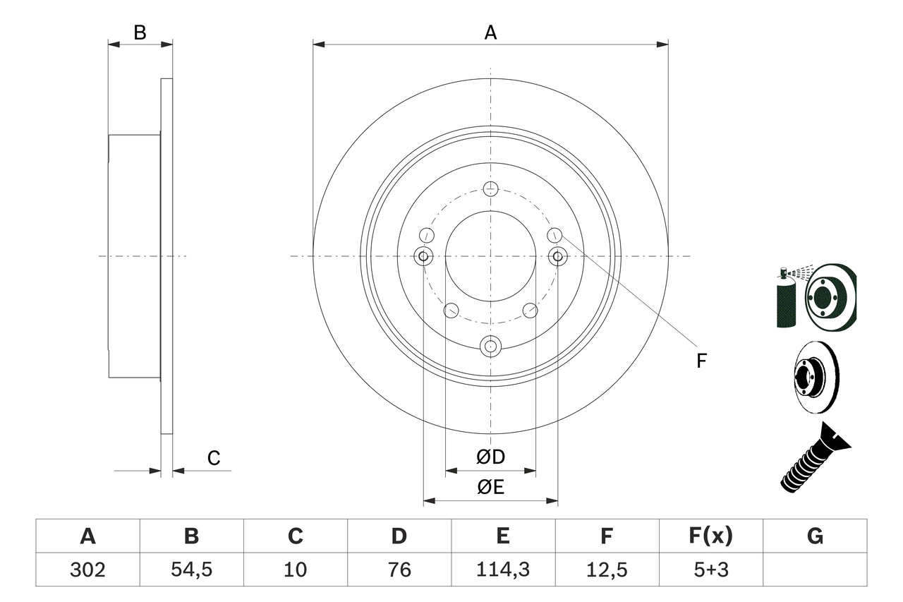 Тормозной диск BOSCH 0 986 479 E43