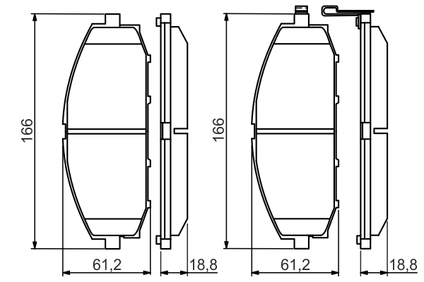 Комплект тормозных колодок дисковый тормоз BOSCH 0 986 494 560
