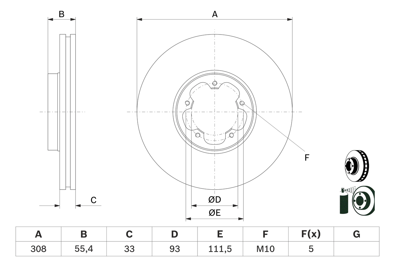 Тормозной диск BOSCH 0 986 479 D40