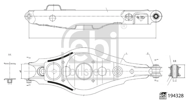 Рычаг независимой подвески колеса подвеска колеса FEBI BILSTEIN 194328