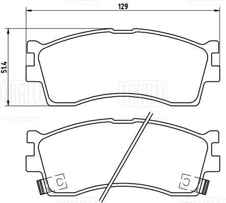 Комплект тормозных колодок дисковый тормоз TRIALLI PF073101CR