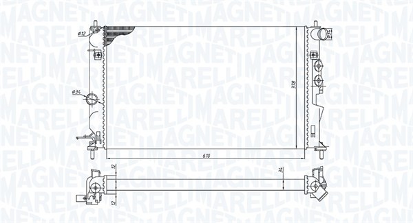Радиатор охлаждение двигателя MAGNETI MARELLI 350213190600