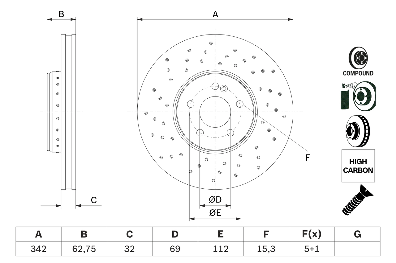 Тормозной диск BOSCH 0 986 479 G40