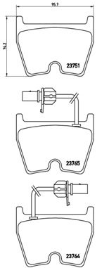 Комплект тормозных колодок дисковый тормоз BREMBO P 85 078