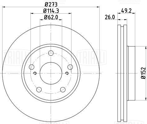 Тормозной диск TRIALLI DF 270064