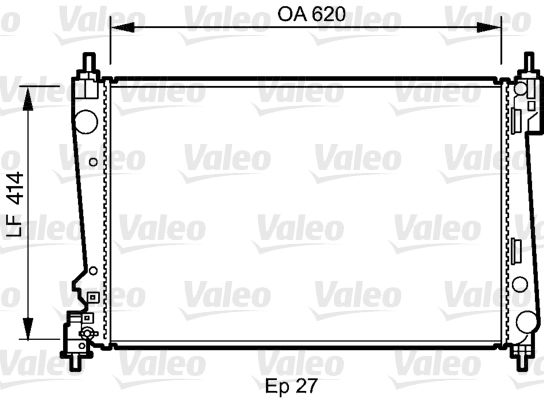 Радиатор охлаждение двигателя VALEO 735041