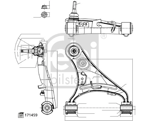 Рычаг независимой подвески колеса подвеска колеса FEBI BILSTEIN 185763