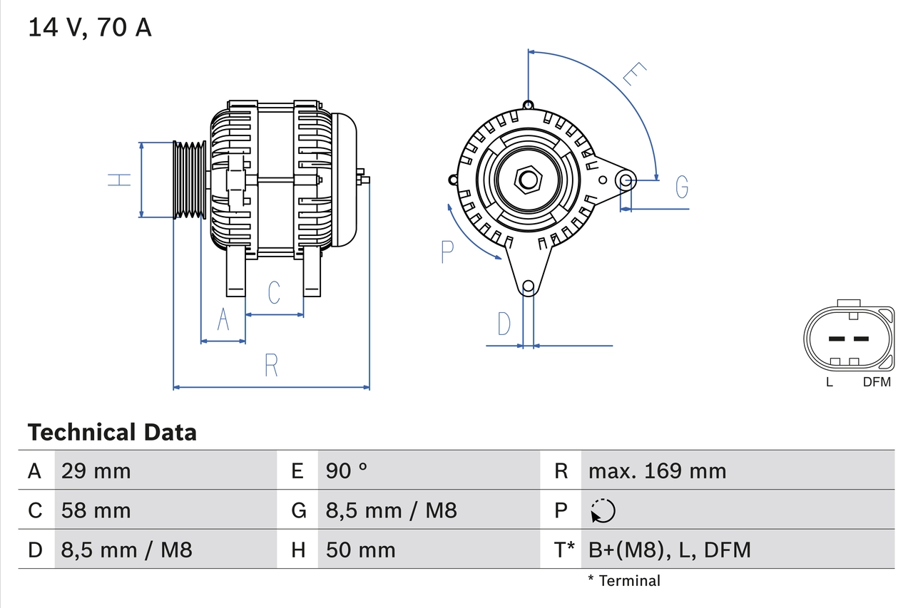 Генератор BOSCH 0 986 048 891