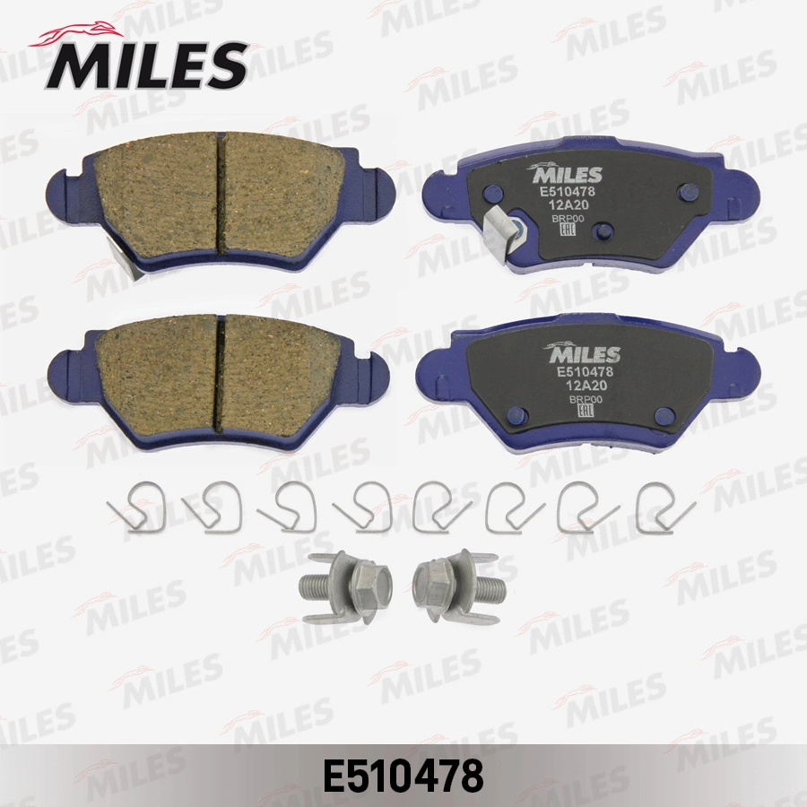 Комплект тормозных колодок дисковый тормоз MILES E510478