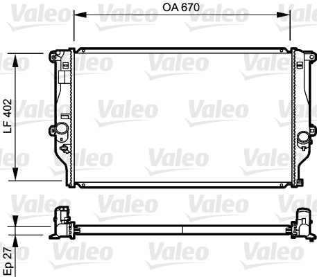 Радиатор охлаждение двигателя VALEO 735216