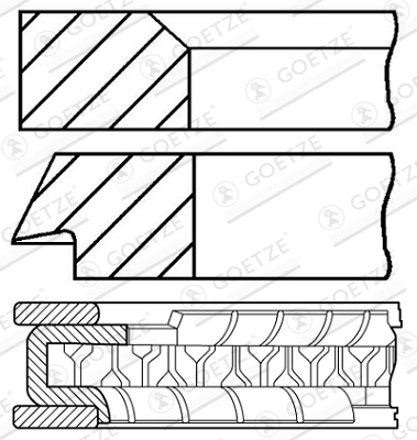 Комплект поршневых колец GOETZE ENGINE 08-849200-50