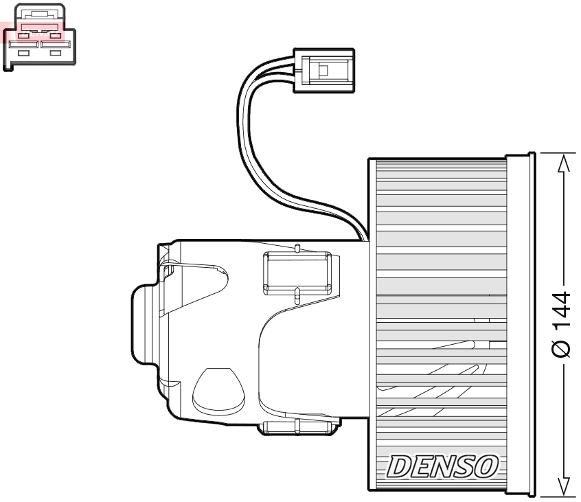 Вентилятор салона DENSO DEA05008