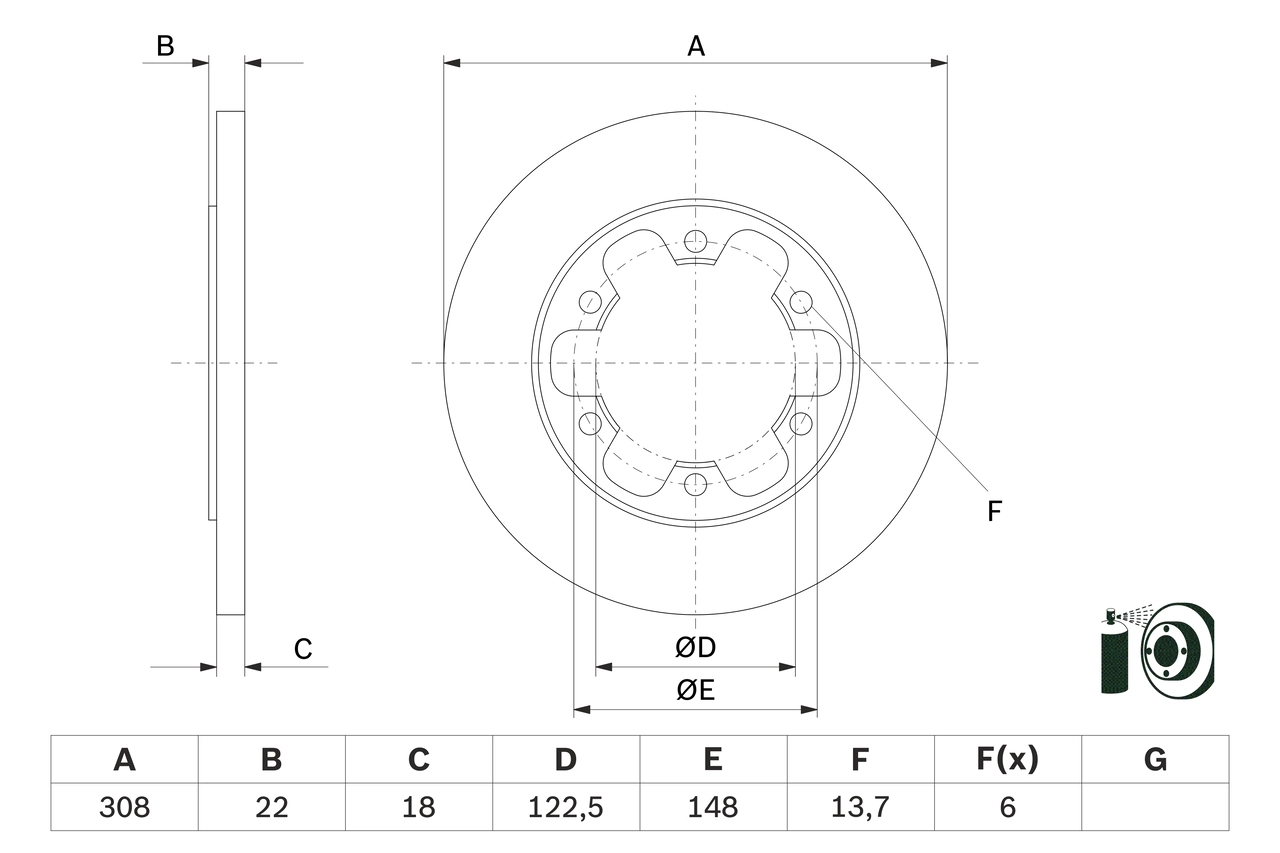 Тормозной диск BOSCH 0 986 479 D43