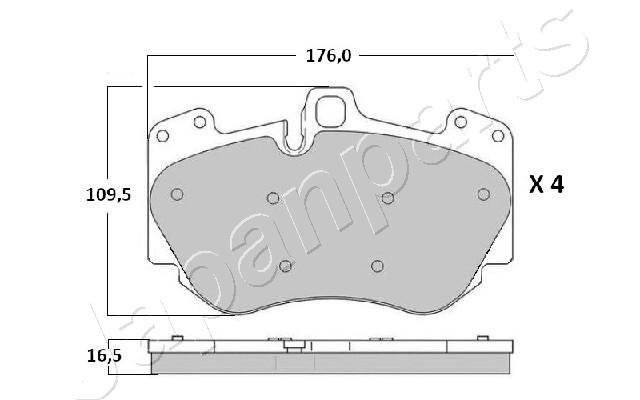 Комплект тормозных колодок дисковый тормоз JAPANPARTS PA-0919AF