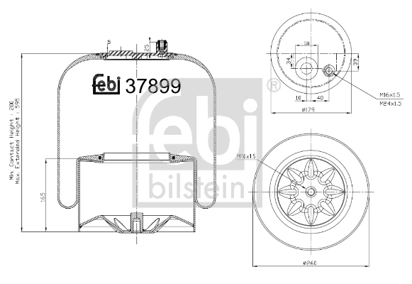 Кожух пневматической рессоры FEBI BILSTEIN 37899
