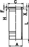 Гильза цилиндра KOLBENSCHMIDT 89966110