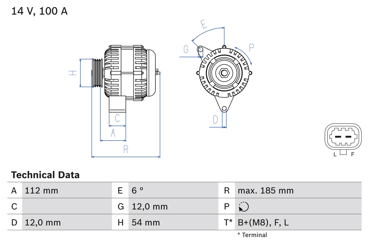 Генератор BOSCH 0 986 083 450