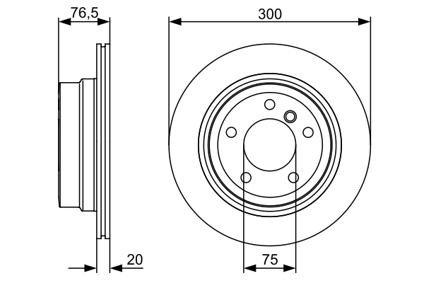 Тормозной диск BOSCH 0 986 479 496