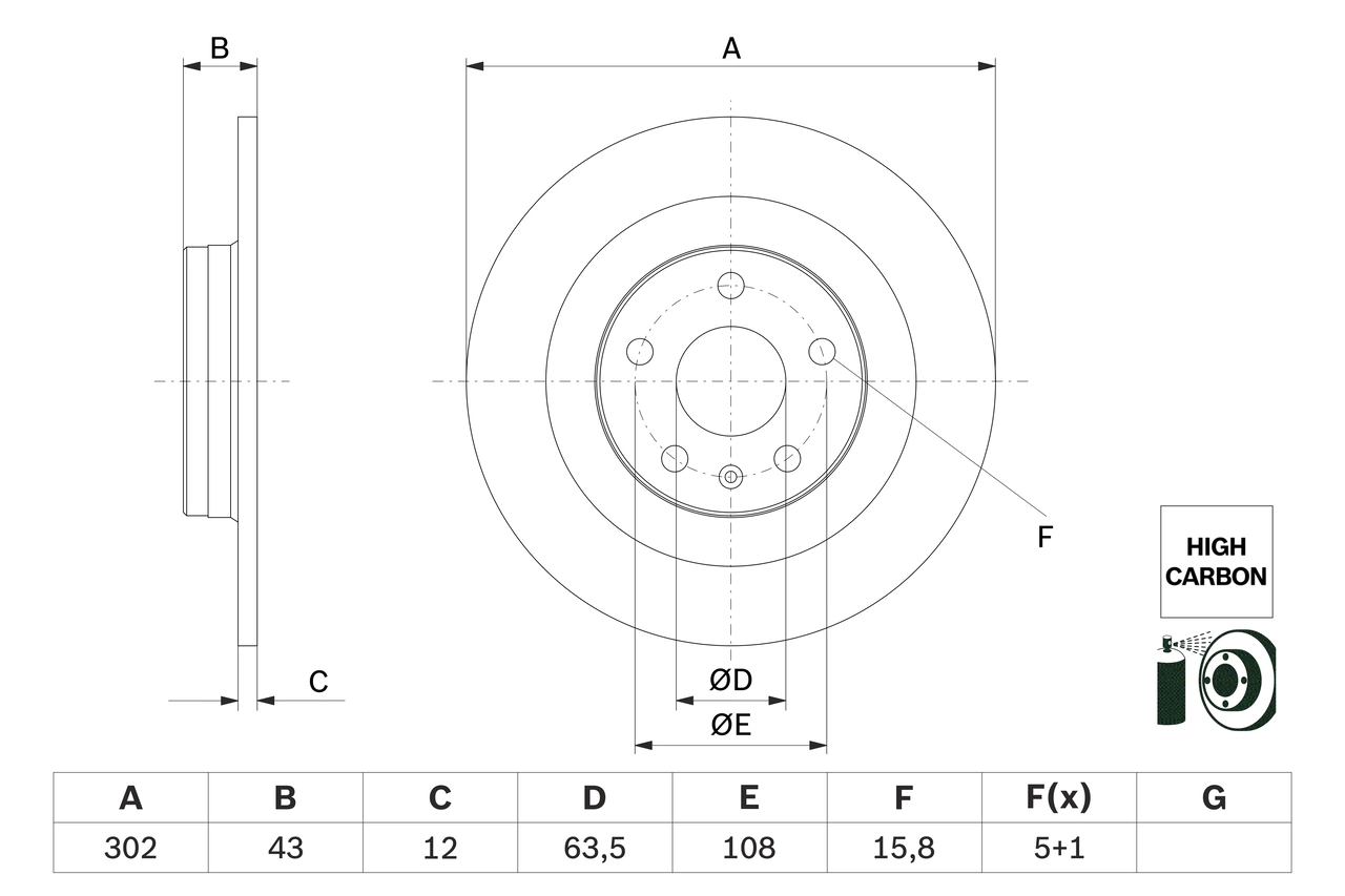 Тормозной диск BOSCH 0 986 479 F31