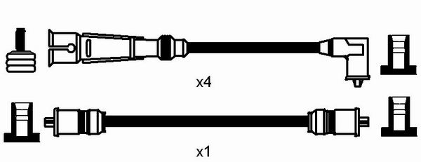 Комплект проводов зажигания NGK 2565