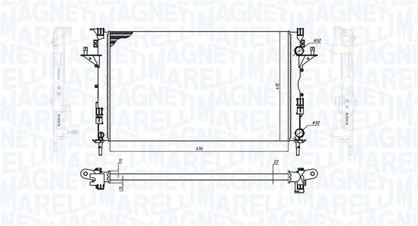Радиатор охлаждение двигателя MAGNETI MARELLI 350213171900