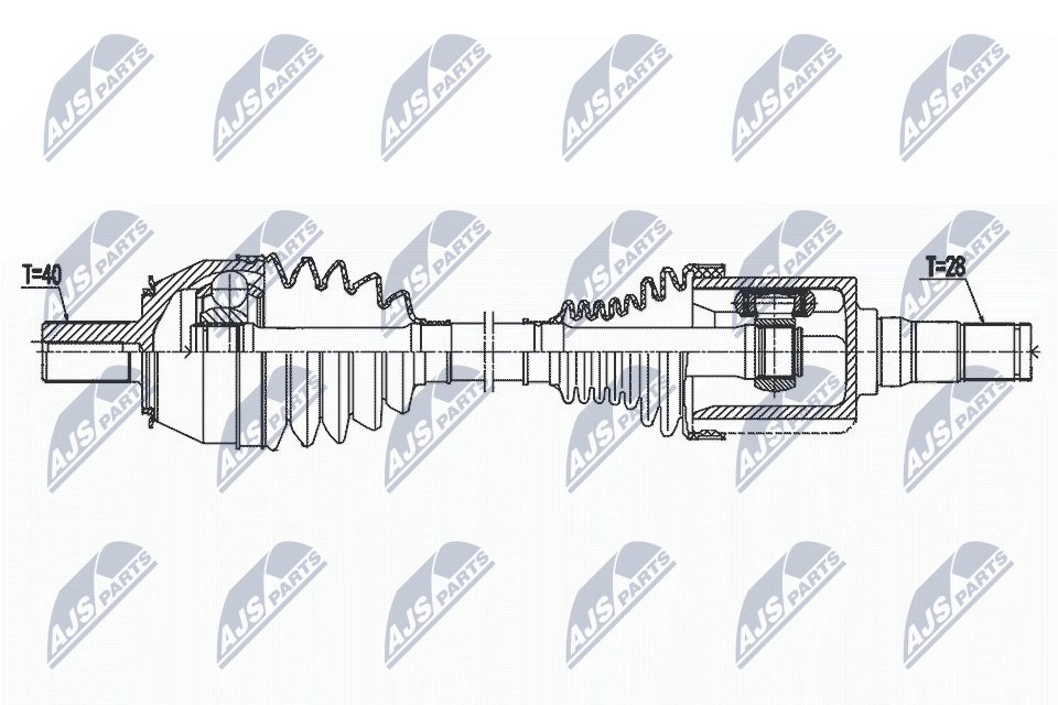 Приводной вал NTY NPW-VV-143