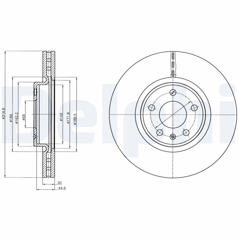 Тормозной диск DELPHI BG4346C