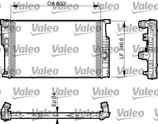 Радиатор охлаждение двигателя VALEO 735456