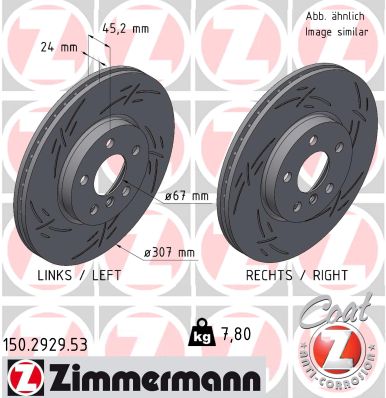 Тормозной диск ZIMMERMANN 150.2929.53