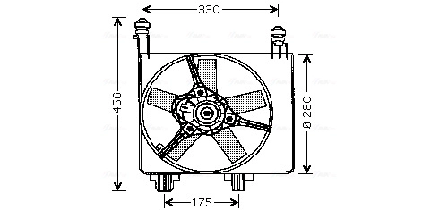 Вентилятор охлаждение двигателя AVA QUALITY COOLING FD7524